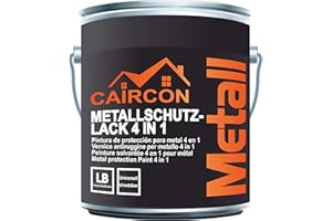 CAIRCON Peinture métal pour fer, acier - Extreme résistance extérieur - Protection antirouille - A base de solvant - Noir 2,5L