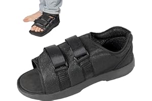 Algeos Post-Op Recovery Shoe - Black - Medical Boot with Offloading and Wide fit to Promote Healing