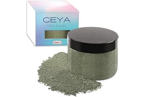 Ceya Mica Powder, 5.3oz/ 150g Olive Green Pearlescent Effect Colorant Pigment Powder for Epoxy Resin, Tumblers, Slime Bath Bomb, Soap Dye, Slime, Candle, Resin Crafting, Paint, Jewelry, Nail Polish