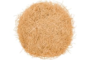 Mamiddle 100g Virutas de Papel Raffia para Relleno - Relleno para Cestas de Regalo, Decoración Fiesta, Embalaje de Regalos y Cajas Decorativas (Caqui)