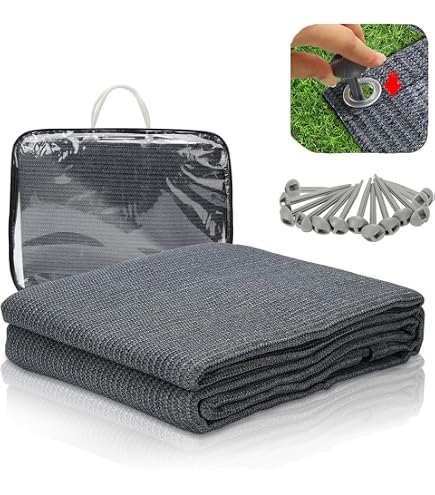 Tappeto da Tenda in HDPE, Tappeto da Campeggio, Tappeto da Esterno Lavabile 250X300cm Blu-grigio | Leroy Merlin