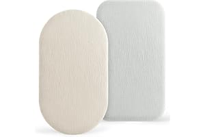 Susurration Juego de 2 sábanas bajeras de muselina, 100 % algodón, protector de colchón para cochecito, 90 x 50 cm (gris)