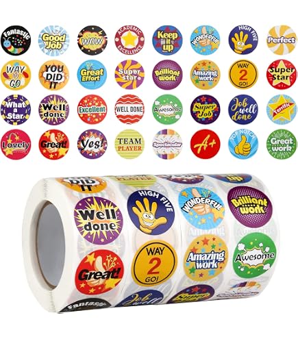 2000Pcs Happy Weather Stickers - 4 Rolls Self-Adhesive Seals For Rewards, Cards, Parties - View #8