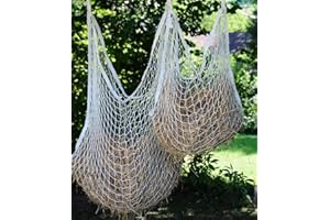 Reitsport Amesbichler AMKA - Red de heno (120 x 90 cm, malla de 4,5 x 4,5 cm), color blanco