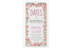 Inkdotpot Floral Calendario Perpetuo Cumpleaños Colgar En La Pared Aniversario Evento Especial Recordatorio Calendario Libro Diario Estacionario Colgar En La Pared De Tarjetas De Regalo De Cumpleaños