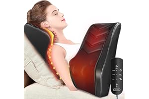 Gaethra Shiatsu masażer karku z ogrzewaniem, masażer pleców 3D, elektryczna poduszka do masażu karku, ramion, pleców, prezent dla kobiet i mężczyzn