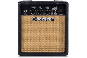 Blackstar Debut 10E Beginners Practice Electric Guitar Amplifier Combo With Delay Effect 10 Watt Headphone Input/Line In MP3 Playback (Black)
