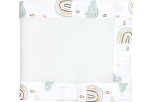 TupTam Bettumrandung Babybett 3D Mesh Nestchen – Gitterstäbe Schutz Netz 2er, Farbe: Regenbogen Wolken, Größe: ca. 128 x 30 cm (für Babybett 140x70)