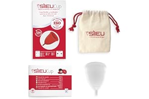 Copa Menstrual Sileu Cup Soft - Ayuda prevenir infecciones urinarias, cistitis, vejigas sensibles, calambres, cólicos menstruales - Disminuye dolor causado por menstruación - Talla S, Transparente