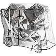 Universal Rain Cover for Pushchair, Rain Cover for Double Tandem Pushchair, Big Size Universal Rain and Wind Cover. Transparent
