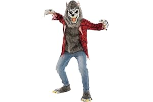 Spooktacular Creations Costume da lupo mannaro rosso con maschera guanti e copriscarpe per bambini Halloween