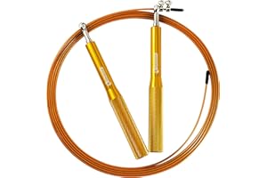 Konsoa Corda per Saltare in Acciaio per Crossfit, Boxe, Rope-Skipping e Salto Normale con Corda - Corda per Saltare Professionale con Cuscinetti a Sfera Veloce - per Uomini e Donne