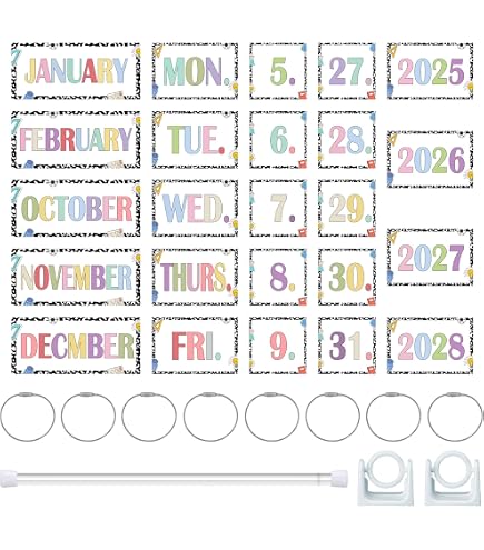 Qyeahkj Eucalyptus Green Classroom Calendar Set – 105-Piece Bulletin Board Decor With Weather, Seasons, Holidays - View #12