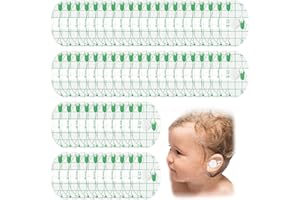 LEIBOCHAO 60 Pezzi Copri Orecchie Impermeabili per Orecchie da Bambino, Adesivo Impermeabile di Protezione Dell'orecchio Monouso con Batuffolo di Cotone per Doccia e Nuoto