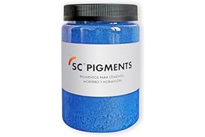 SC Pigments® Ref: Color Azul Cobalto Eléctrico · Pigmento colorante Azul de Cobalto puro para cemento, mortero, hormigón, yeso y cal. Tono Azul Eléctrico. Serra Ciments ® Peso: ± 700 g.