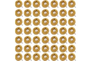 Shineboc 50 Pièces Meules à Polir Kit, 25mm Accessoires Dremel Polissage Abrasif Grain 80 Pour Outils Rotatifs Dremel Pour Polir Bijoux Bois