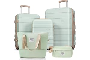 Merax 3-teiliges ABS-Hartschalen-Gepäck-Set mit Drehrad und TSA-Schloss