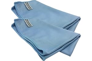 Tek Automotive Twin Pack Large Microfibre Glass Cleaning Cloths – Streak-Free, Lint-Free, Durable 40x48cm – Car Window Cleaner, Glasses Cleaner, Machine Washable, Perfect for Glass & Detailing