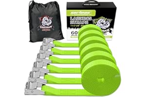 Cartman 2,5 cm X 3,5m Zurrgurte bis Belastung: 270kg, 6PK in Tragetasche, grün