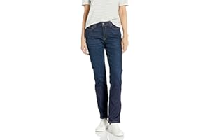 Amazon Essentials Femme Jean Droit Slim Taille Mi-Haute - Couleurs abandonnées