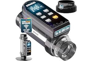 poolomio® Chlorinateur de piscine jusqu'à 90 000 l | Électrolyseur au sel 20 g/h avec commande intelligente par application et cellule de titane | Système de sel de piscine pour l'entretien de l'eau