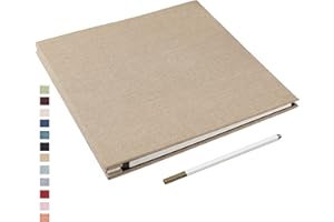 Yopih Album Foto Autoadesivo Album Fotografico Fai Da Te Fotos 10X15 Memories Album Portafoto Pagine Bianche e Copertina in Lino Regali Nozze Natale Valentino Regalo di Anniversario Compleanno bambini