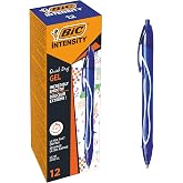 BIC Gel-ocity Quick Dry Hizli Kuruyan Jel Kalem 12'li Kutu Mavi, 0.7 mm Orta Kalınlıkta U&ccedil;, Hızlıca Kuruyan Jel M&uuml;rekkep