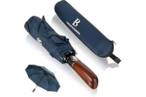 LOGAN & BARNES Parapluie Homme Luxe - Parapluie Pliant - Parapluie anti Tempete jusqu'à 140 km/h Parapluie Resistant - Parapluie isotoner Modèle Dublin