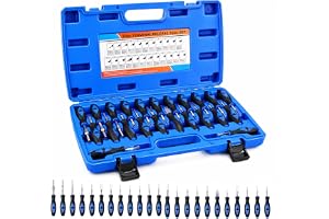 YuLiMirich 23-TLG Terminal Removal Tool Kit, utspinnningsverktyg bilset utspinnningsverktyg upplåsningsverktyg bilkontakt med