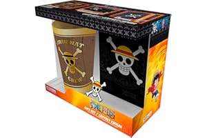 ABYSTYLE - ONE PIECE Coffret cadeau Verre XXL + Pin's + Cahier Skull