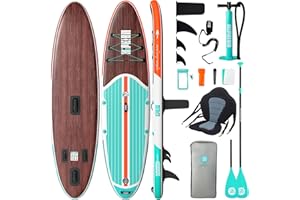 Niphean Stand up Paddling Board mit Sitz und Allem Zubehör, 320cm Paddleboard für Aller Fähigkeitsniveaus, SUP Board 200kg Tragkraft für 2 Personen, Standup Paddle Board for Adults