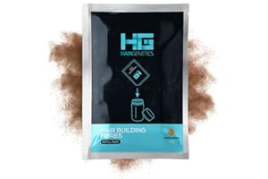 Hair Genetics-Confezioni di ricarica per fibre per la costruzione dei capelli (50g, Marrone Medio)