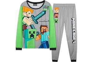 Get Trend Pigiama Bambino Set, Lungo Pigiami Bambini e Adolescenti, Accogliente Abbigliamento da Casa, Idea Regalo Ragazzo