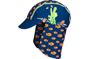 Playshoes UV-Schutz Bademütze, Badekappe Krokodil Sombrero Unisex niños