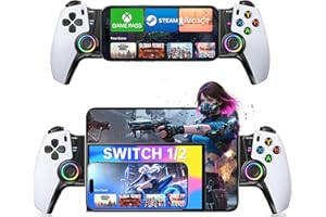 HELLCOOL Swtich Controller, Handheld Smartphone Handy Controller mit Hall Joysticks für Android/iPhone, kompatibel mit Switch 1 Konsole/Xbox Cloud/Steam Link/GeForce Now/MFi Apple Arcade