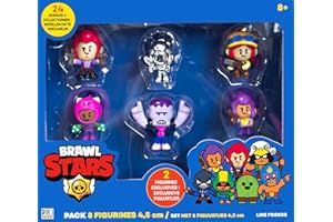 Lansay Brawl Stars – Pack of 8 Figures 4.5 cm – Brawlers Team C – Video Game Characters – Ages 8 and Above