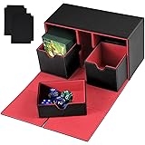 Weigudoc Magnetic Flip Deck Box per 200+ PTCG Carte Senza Maniche, Box Porta Carte Compatibile con TCG MTG CCG, Scatola di Ca