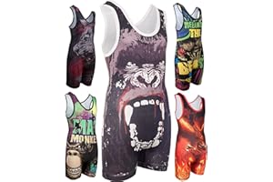 KO Sports Gear - Unisex Wrestling Singlet, Comfortable & Breathable, 4 Way Stretch, Full Range of Youth and Adult Sizes