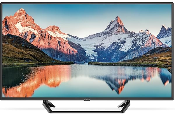 STRONG - Télévision HD 24" (60 cm) SRT24HE4023C - Télé 12V Idéale Caravane, Camping-Car, Bateau - Triple Tuner Intégré - 2 Ports HDMI (1 Arc) + 1 Port USB + Mini-AV + Prise Antenne/Sat - Noire