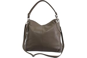 AMBRA Moda Borsa da donna di vera pelle, borsa a spella GL012