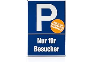 ‎BETRIEBSAUSSTATTUNG24 Betriebsausstattung24® Geprägtes Parkplatzschild aus Aluminium | BxH 40,0 x 60,0 cm | Besucherparkplatz