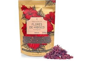 FRISAFRAN | Flores de Hibisco Ecológico 200g | Flor de Jamaica | Infusión de hibisco | Té de hibisco | Reparación de la Piel | Desintoxicación