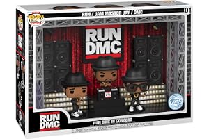 Funko Pop! Moments Deluxe: Run Run DMC Stage – vinylsamlarfigur – presentidé – officiella varor – leksaker för barn och vuxna – musikfans – modellfigur för samlare och display