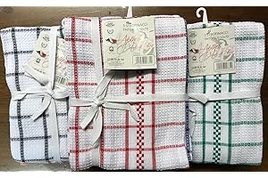 SpazioTessile Set 9 Asciugapiatti Strofinacci 50x70 Nido Ape Tinti in Filo 100% Cotone Apino