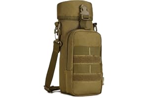 Yakmoo Soporte/Portador para Botella de Agua Estilo Militar Táctico 900D Nylon Molle Sistema Bolsa de Botella Impermeable 800ml al Aire Libre