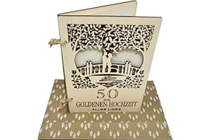 Woodland Mail Ewige Liebe: Holz-Jubiläumskarte für die goldene Hochzeit 50 gemeinsame Jahre
