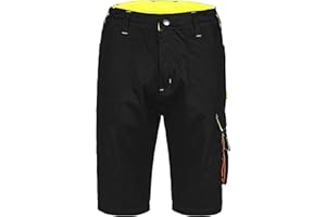 TMG INTERNATIONAL TEXTILE MANAGEMENT GROUP TMG | Profile Arbeitsshorts für Herren, komfortabel, Kurze Schutzhose mit Werkzeugtasche, mit Stretch, schwarz