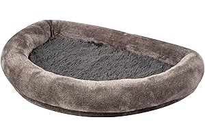 Kerbl Pet Fensterliegebett, Katzenbett, grau, 55x35x10cm, Holz, Plüsch, Katzen, Bezug abnehmbar, maschinenwaschbar bei 30°C