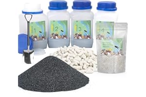 GANGOU 10 LBS Rock Tumbler Grit Set, Rock Tumbler Grit Refill Kit, Tumbling Media, Works with Any Rock Tumbler, Rock Polisher, Stone Polisher