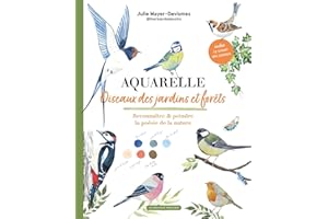 Aquarelle, oiseaux des jardins et forêts
